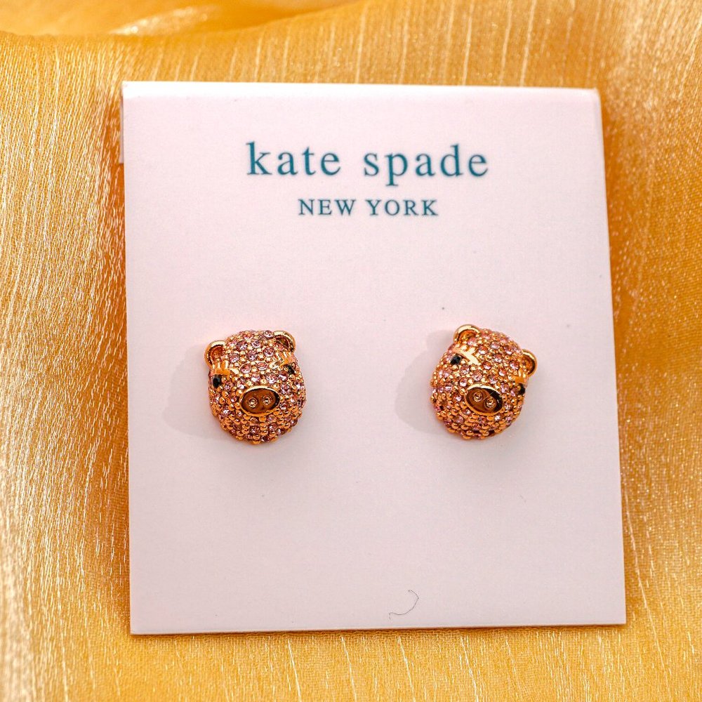 Kate Spade Imagination Pave Pig Studs Earrings